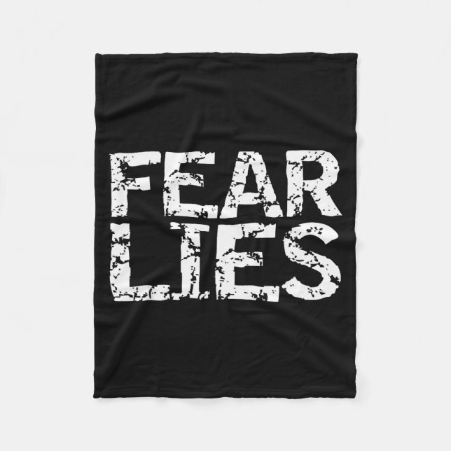 Manta Polar Fear Lies Motivational Quote Mindfulness Saying In (Anverso)