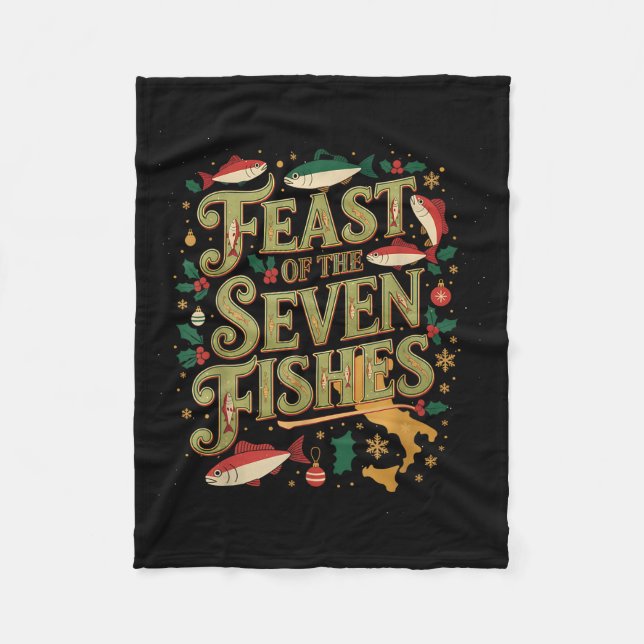Manta Polar Feast Of The Seven Fishes Festive Italian Holiday  (Anverso)