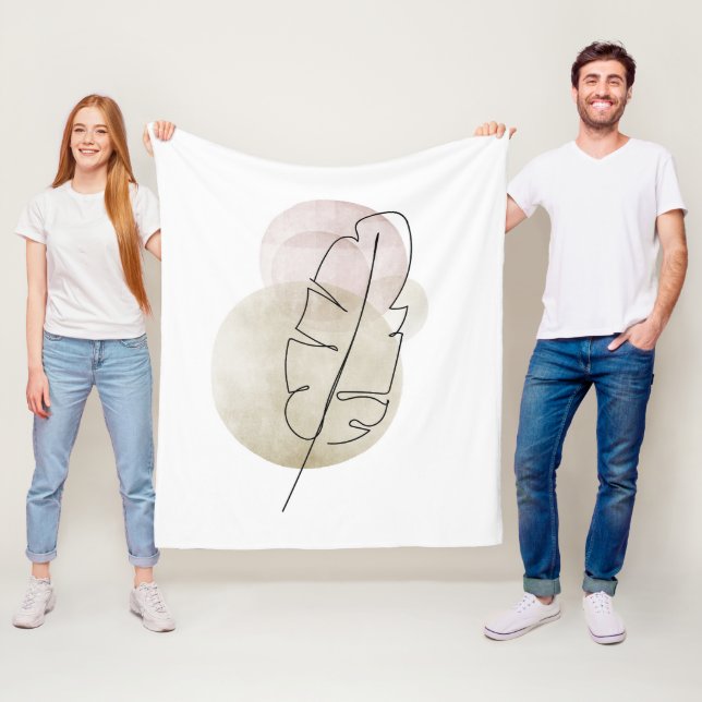 Manta Polar Feather beige de Boho (In situ)