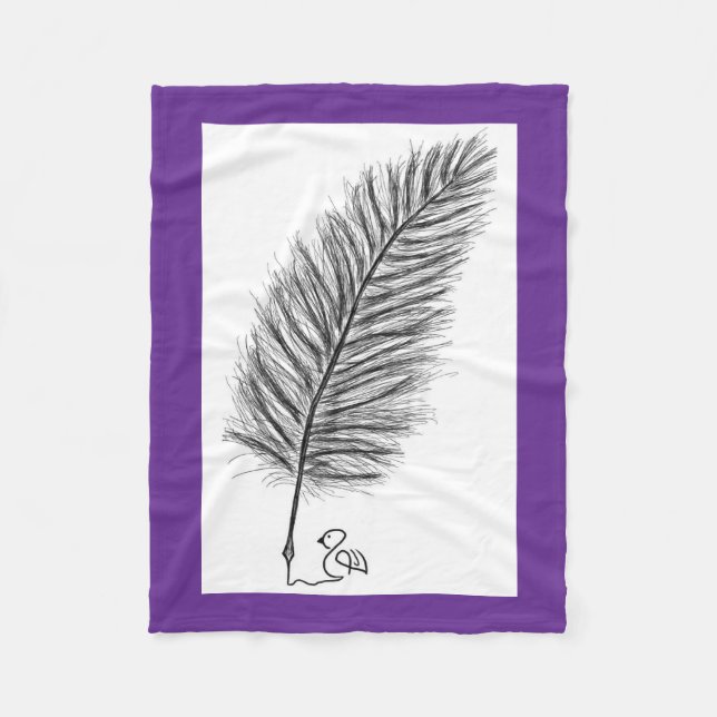Manta Polar Feather Quill la voz de los pensamientos y emocion (Anverso)