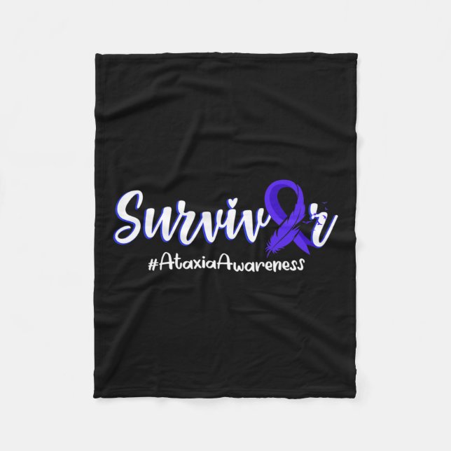 Manta Polar Feather Ribbon Ataxia Awareness Support Gifts (Anverso)