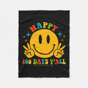 Manta Polar Felices 100 días todos los profesores estudiantes