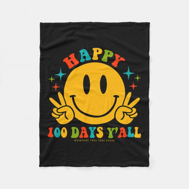 Manta Polar Felices 100 días todos los profesores estudiantes  (Anverso)