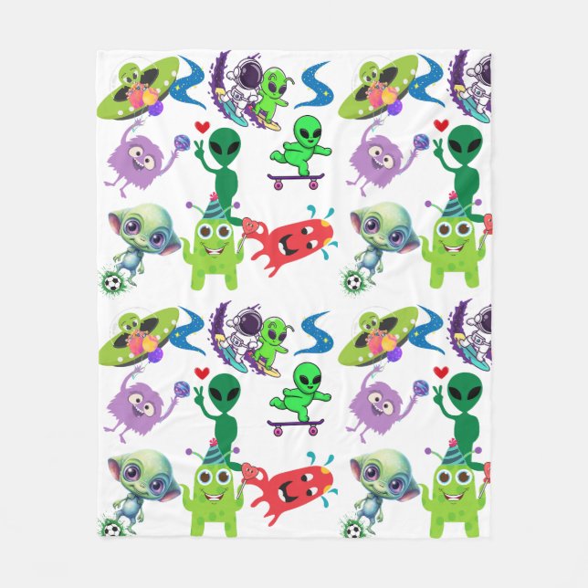 Manta Polar Felices Alienígenas Rockin (Anverso)