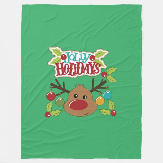 Manta Polar Felices Fiestas (Anverso)