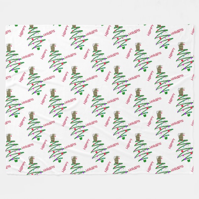 Manta Polar Felices Fiestas (Frente (Horizontal))