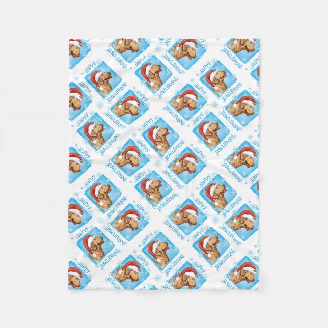 Manta Polar Felices Fiestas Chessie (Anverso)