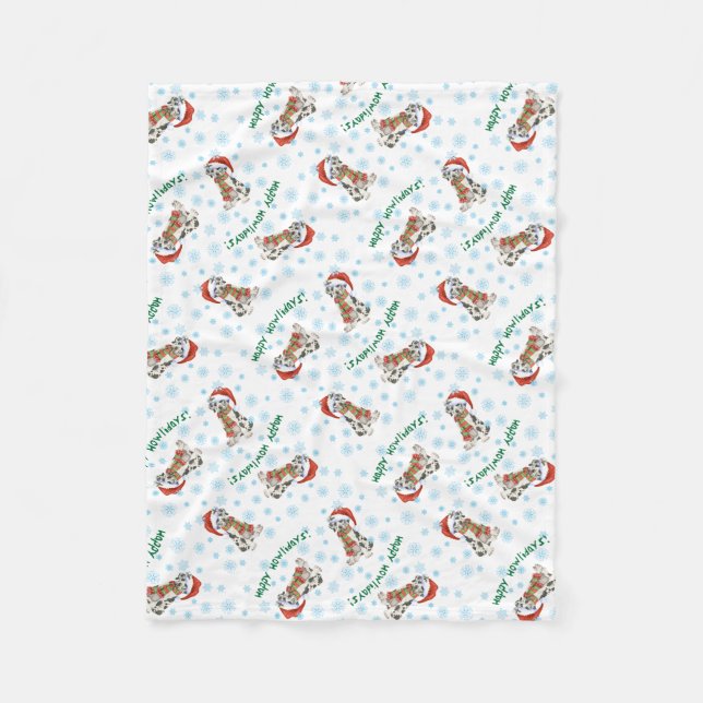 Manta Polar Felices Howlidays Great Dane (Anverso)