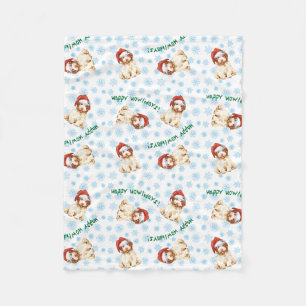 Manta Polar Felices Howlidays Lagotto Romagnolo Fleece Blanket