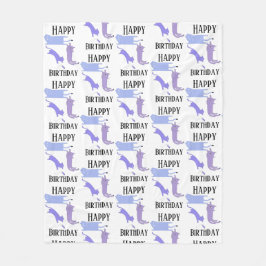 Manta Polar Felices plantillas de cumpleaños para gatos divert