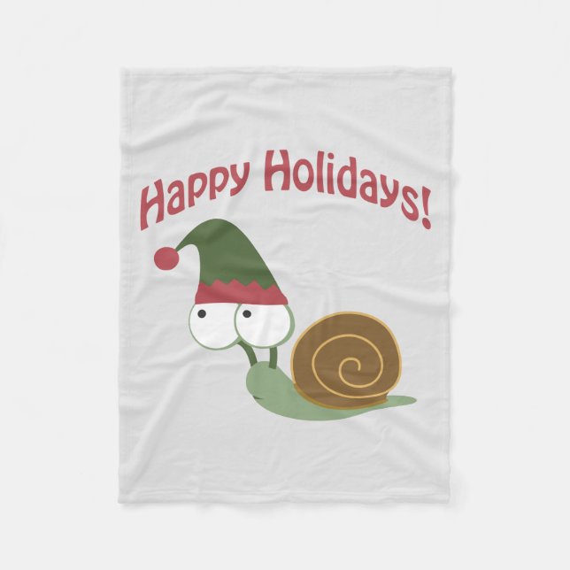 Manta Polar Felices vacaciones, el elfo de los Navidades de ca (Anverso)