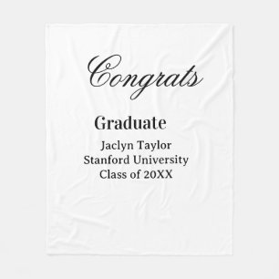 Manta Polar Felicidades graduación nombre universidad nombre p
