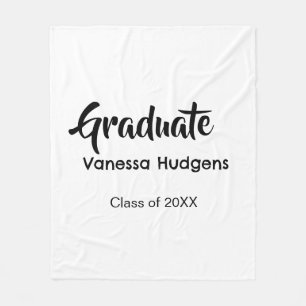 Manta Polar Felicidades graduado nombre fecha año clase univer