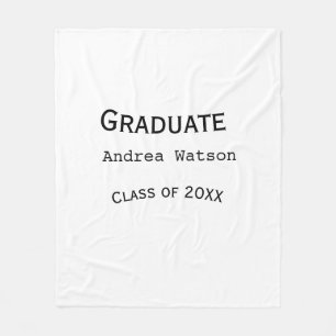 Manta Polar Felicidades graduado nombre promoción de 20XX tipo