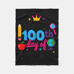 Manta Polar Feliz 100.º Día de Escuela 100 Días Más Inteligent