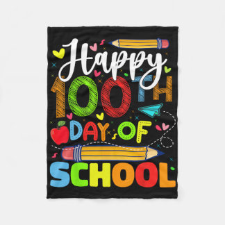 Manta Polar Feliz 100° Día De Enseñanza 100 Días Escolares