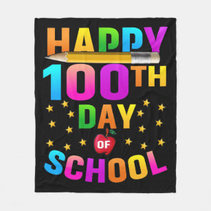 Manta Polar Feliz 100° Día de la Escuela para profesores y est