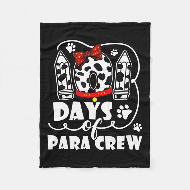 Manta Polar Feliz 101 días de escuela para perro 100 días inte (Anverso)