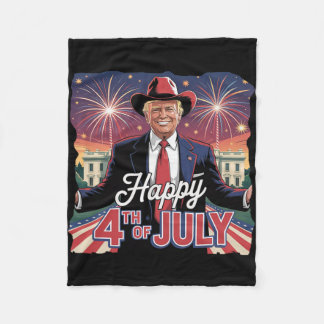 Manta Polar Feliz 4 De Julio Día De La Independencia De Trump