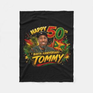 Manta Polar Feliz 50 cumpleaños Tommy