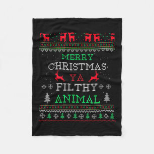 Manta Polar Feliz animal navideño ya Navidad Familia Pajama