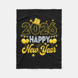 Manta Polar Feliz Año Nuevo 2026, Fiesta de Nochevieja
