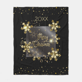 Manta Polar Feliz Año Nuevo 20XX y lujo para Navidades de oro