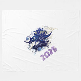 Manta Polar Feliz Año Nuevo: Funda, grande de 60" x 80"