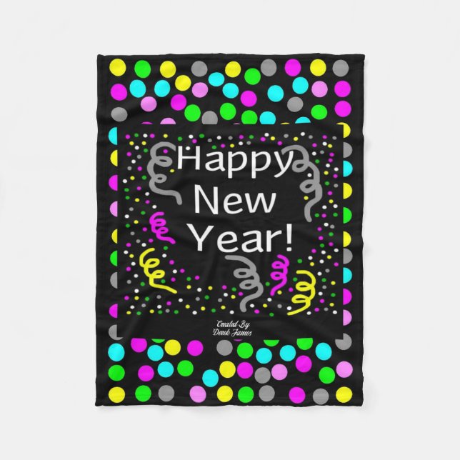 Manta Polar Feliz Año Nuevo saludos a pequeña flota (Anverso)