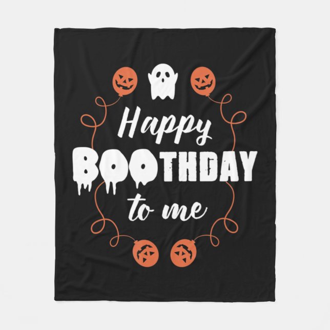 Manta Polar Feliz Boothday Para Mí Diversión Halloween Cumplea (Anverso)