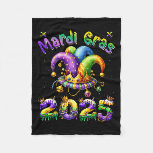 Manta Polar Feliz Carnaval de Mardi Gras 2025 Jester O