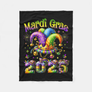 Manta Polar Feliz Carnaval de Mardi Gras 2025 Mardi Gras Jeste