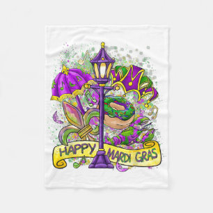 Manta Polar Feliz Carnaval de Mardi Gras Fiestas a la par de n