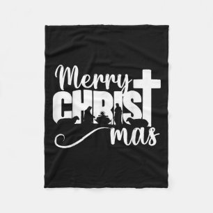 Manta Polar Feliz Christ Mas Cristiano Navidad Jesucristo Chri
