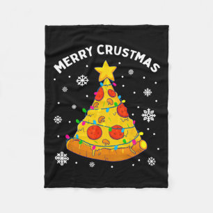 Manta Polar Feliz Crustmas Pizza Árbol de Navidad Regalos de N