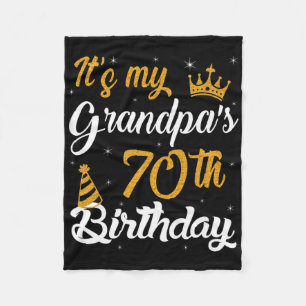 Manta Polar Feliz cumpleaños 70 años, mis abuelitos