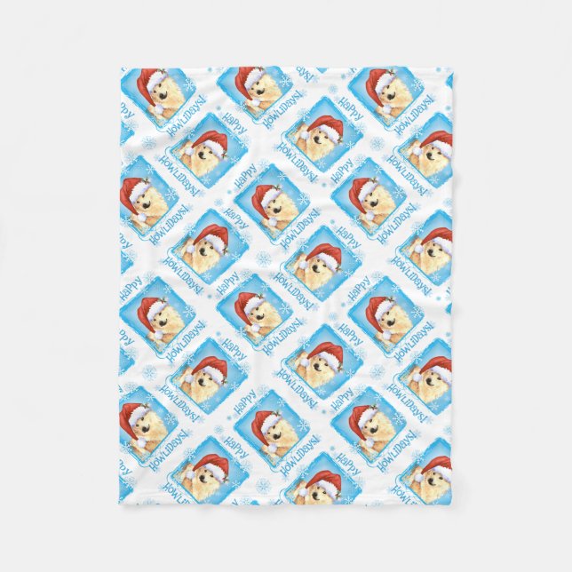 Manta Polar Feliz cumpleaños Buhund noruego (Anverso)