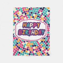 Feliz cumpleaños con texto Personalizado Círculos