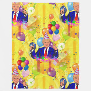 Manta Polar feliz cumpleaños donald trump blanda