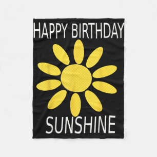 Manta Polar Feliz cumpleaños girasol amarillo flor silvestre v