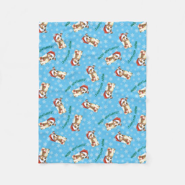 Manta Polar Feliz cumpleaños Jack Russell Terrier (Anverso)