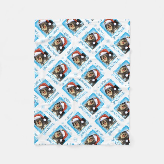 Manta Polar Feliz cumpleaños, pastor polaco de Lowland (Anverso)