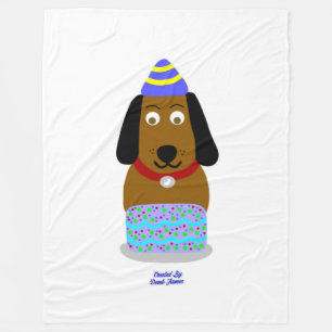 Manta Polar Feliz Cumpleaños Pup Gran Fleece Blanket