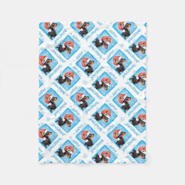 Manta Polar Feliz cumpleaños Toy Manchester Terrier (Anverso)