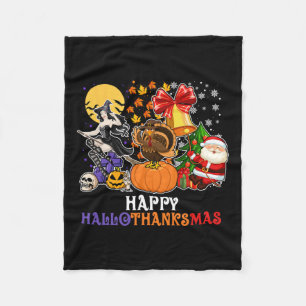 Manta Polar Feliz Día de Acción de Gracias Hallothanksmas Gnom
