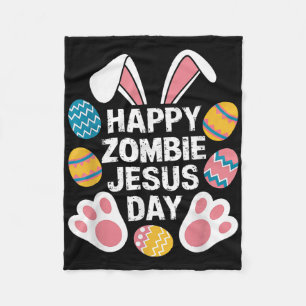 Manta Polar Feliz Día de Jesús Zombie Easter Zombie