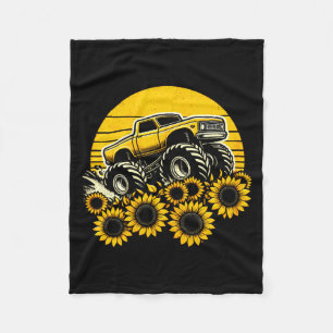 Manta Polar Feliz día de la madre niño pequeño girasol camión
