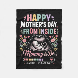 Manta Polar Feliz día de las madres desde dentro de mamá para