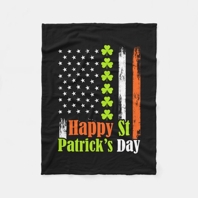 Manta Polar Feliz Día de San Patricio (Anverso)