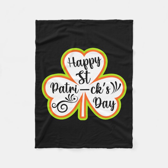 Manta Polar Feliz Día de San Patricio (Anverso)